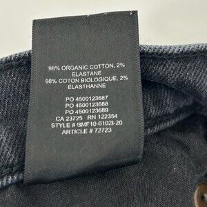 Denim Forum The Yoko High Rise Slim black organic cotton denim Size 29 VG